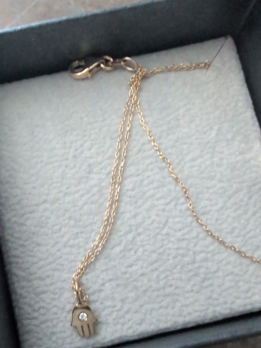 Gold Hamsa Pendant Necklace - Women's Jewelry - Picture 3 of 3